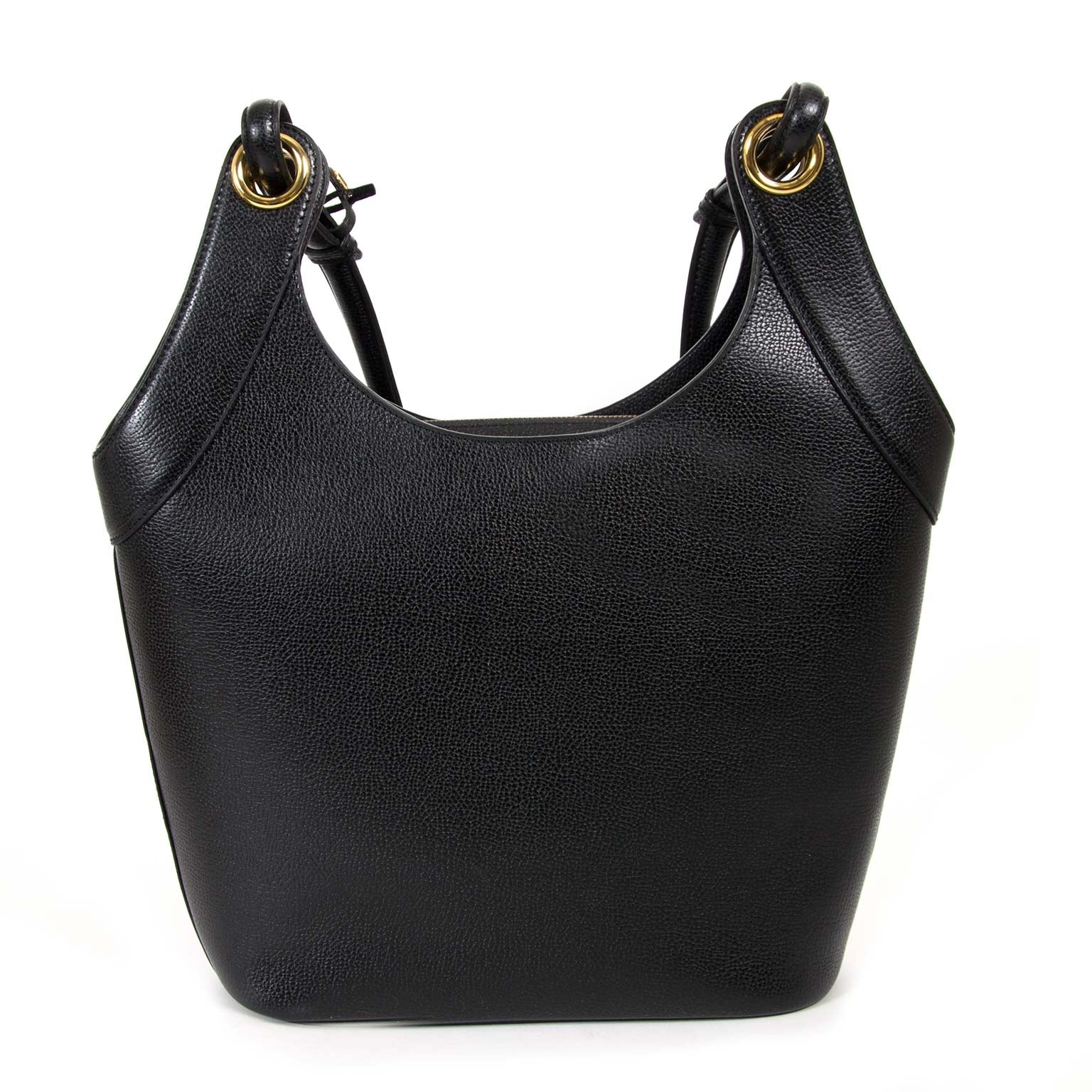 delvaux black leather tote now for sale at labellov vintage fashion webshop belgium