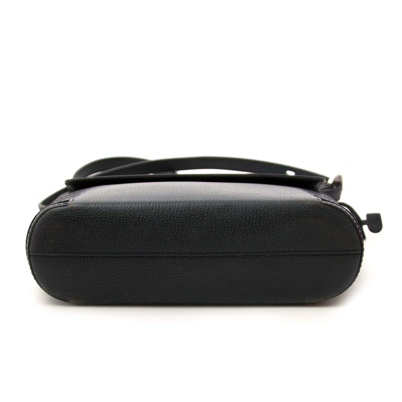 tweedehands Delvaux Blue Leather Shoulder Bag te koop bij labellov