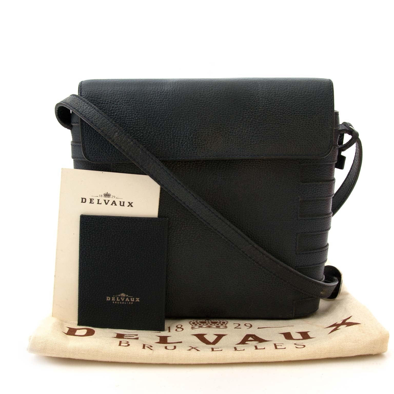 buy Delvaux Blue Leather Shoulder Bag at labellov and pay save online