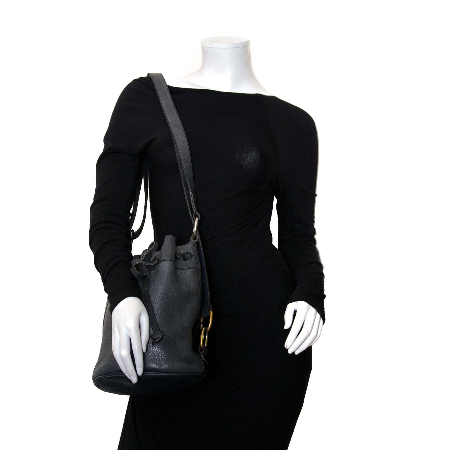 Delvaux Vintage Blue Bucket Bag