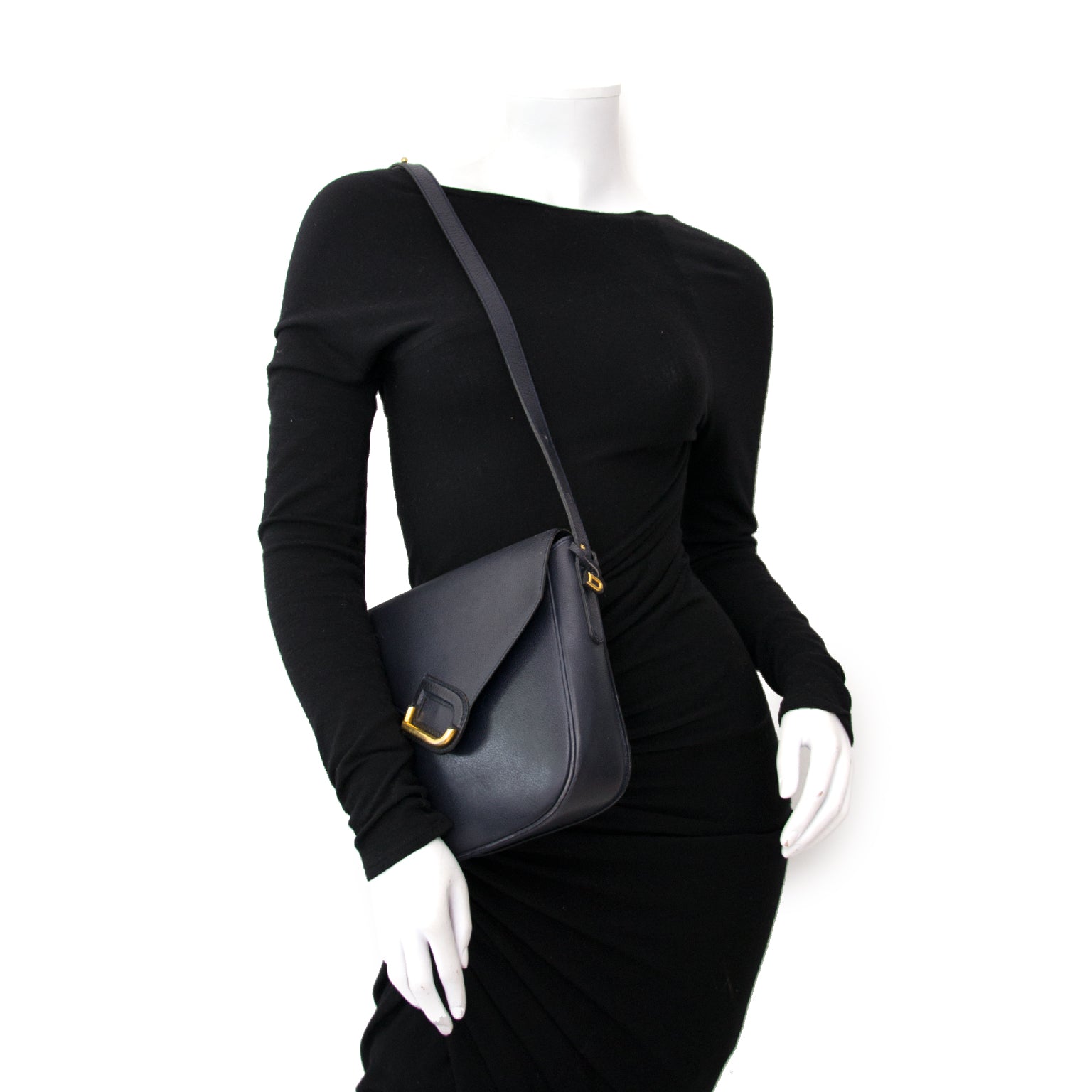 Achetez Delvaux Blue Leather Aubade Polo Bag en ligne chez Labellov.com