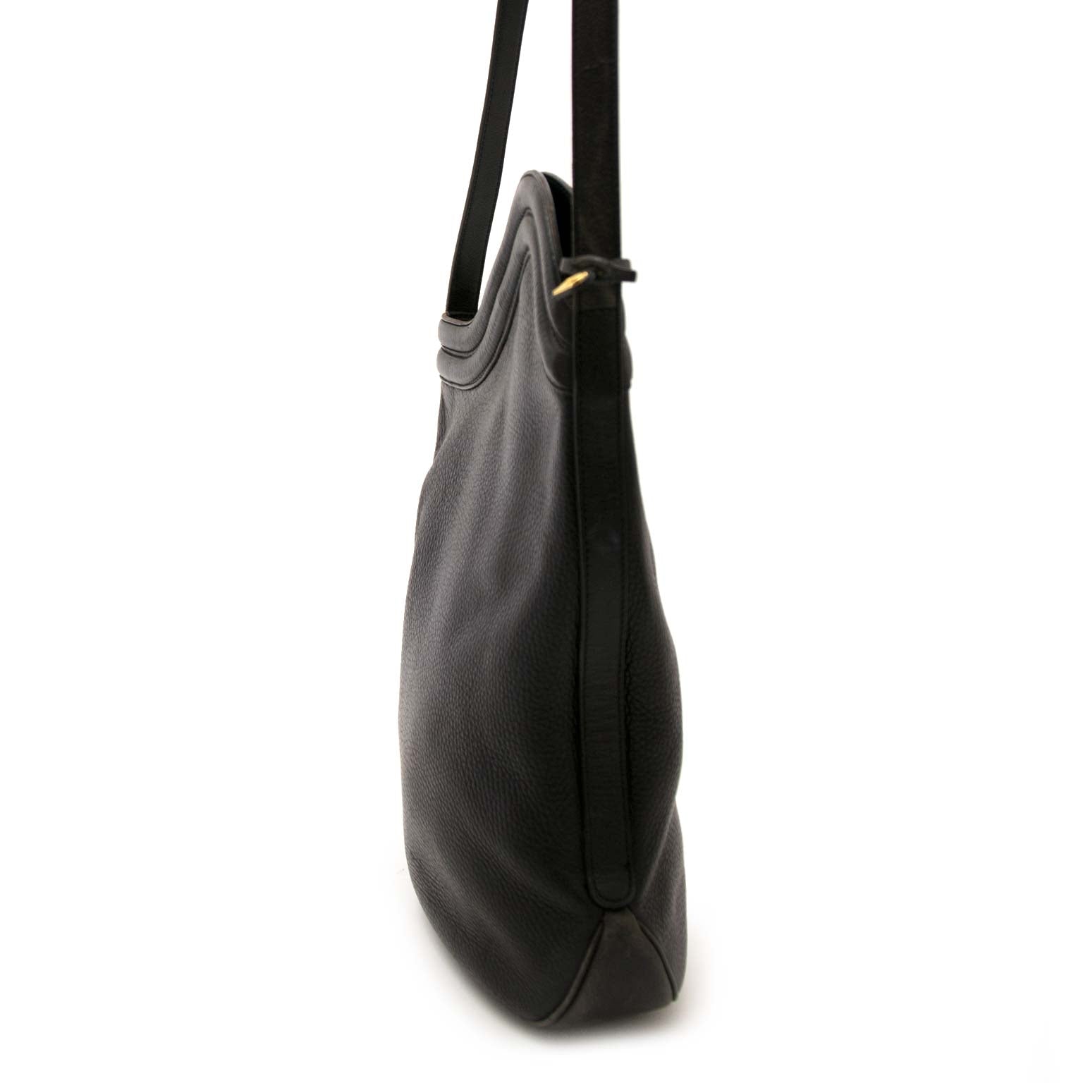 delvaux zwarte schouder tas nu te koop bij labellov vintage mode webshop belgië