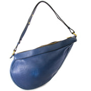 Delvaux Blue Saddle Bag now for sale at labellov vintage fashion webshop belgium