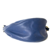 Delvaux Blue Saddle Bag now for sale at labellov vintage fashion webshop belgium