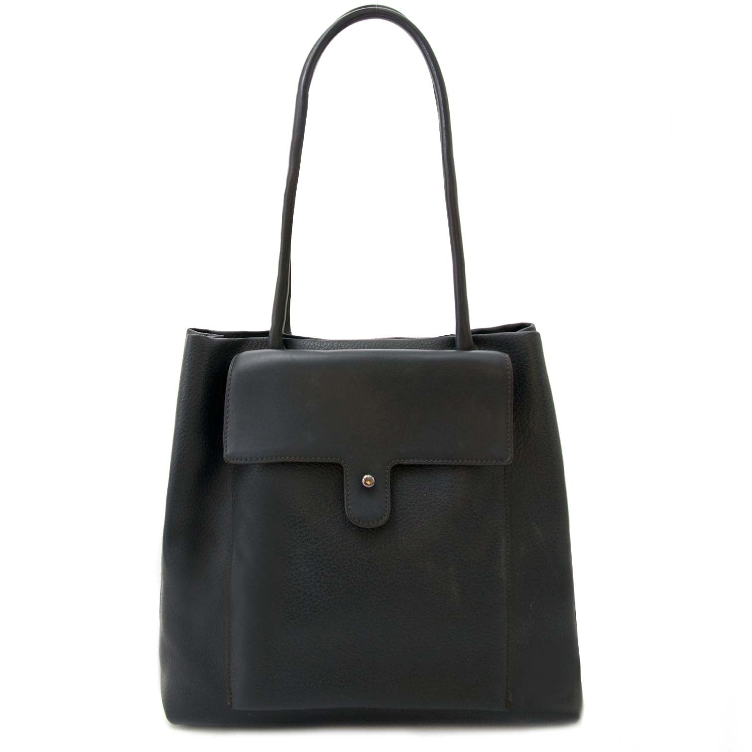 Buy your authentic Deux de Delvaux Blue Leather Shoulder Bag for the best price at Labellov.