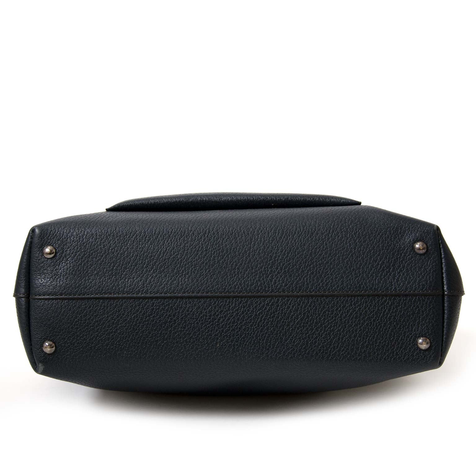 Deux de Delvaux Blue Leather Shoulder Bag