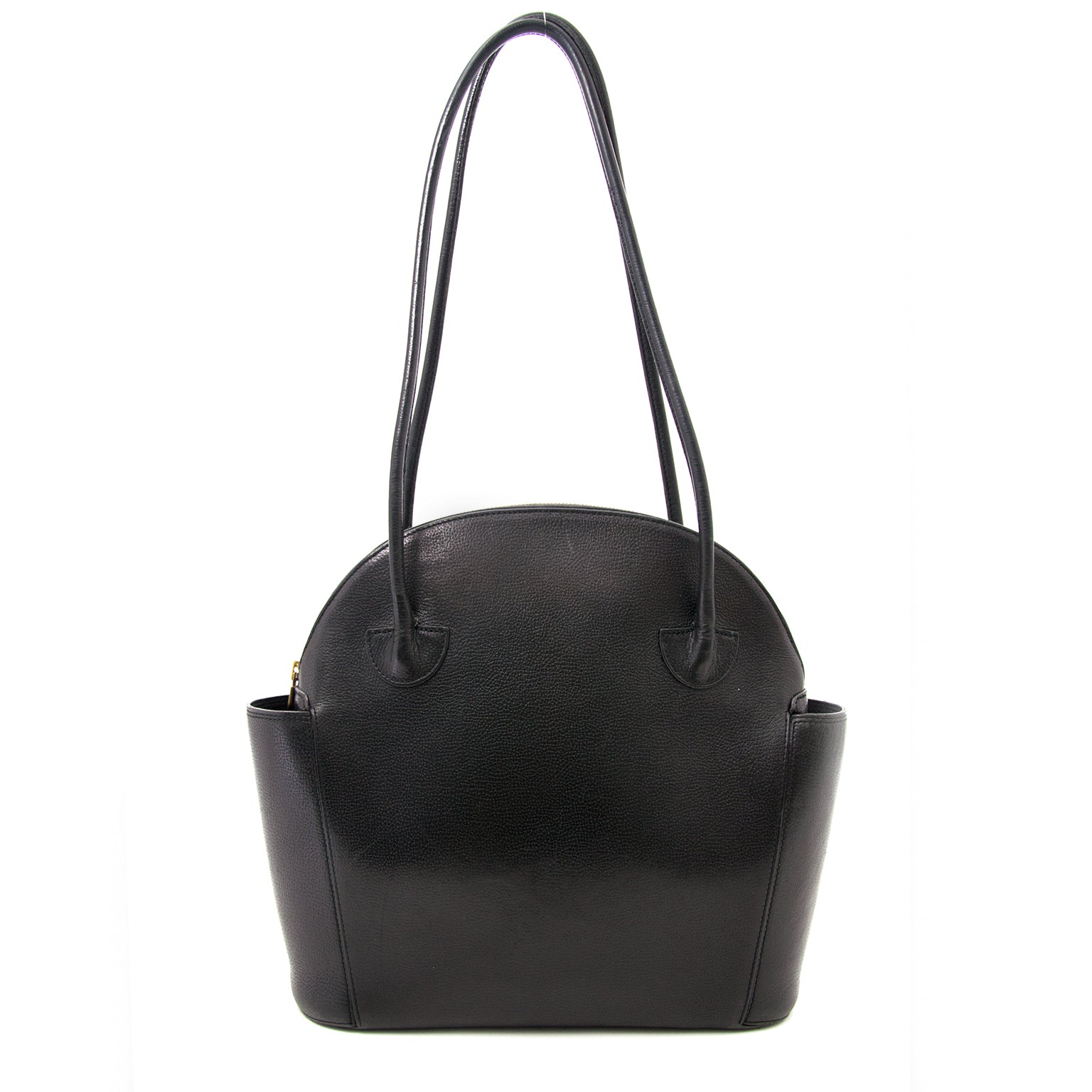 Delvaux Mousson zwarte lederen schouderhandtas nu online op labellov.com tegen de beste prijs.