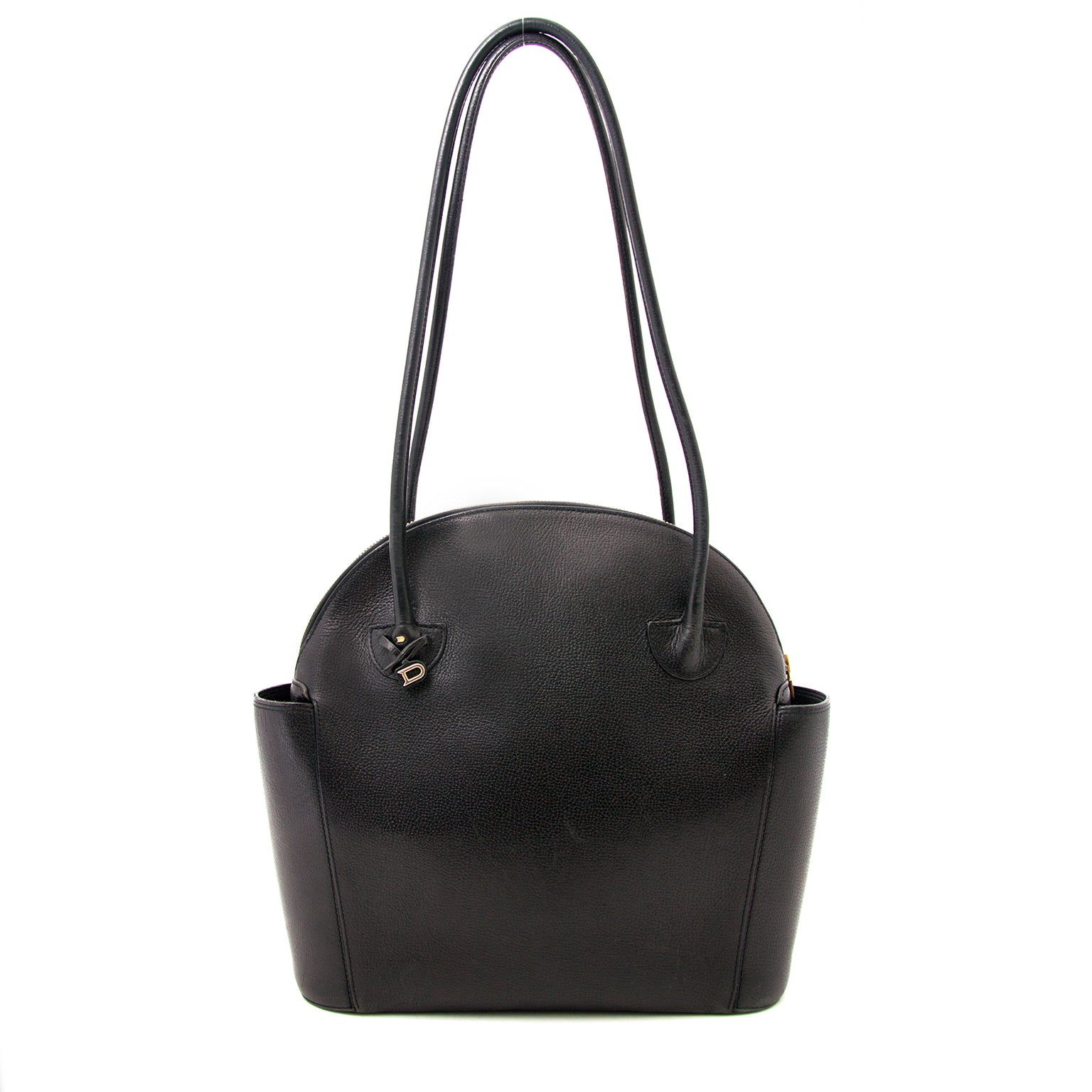 Delvaux Mousson Black Leather Shoulder Bag now online at labellov.com for the best price.