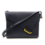 Delvaux Dark Blue Enveloppe Bag in leather with adjustable shoulder strap for the best price