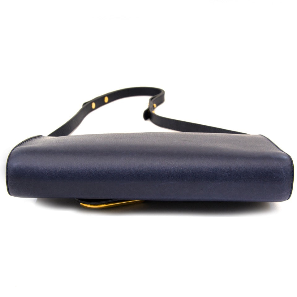 achetez secure en ligne votre sac à mains delvaux cuir blue foncé