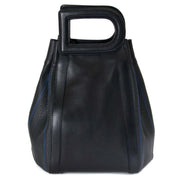 Delvaux Dark Blue Caraibes D Top Handle Shoulder Bag now for sale at labellov vintage fashion webshop belgium
