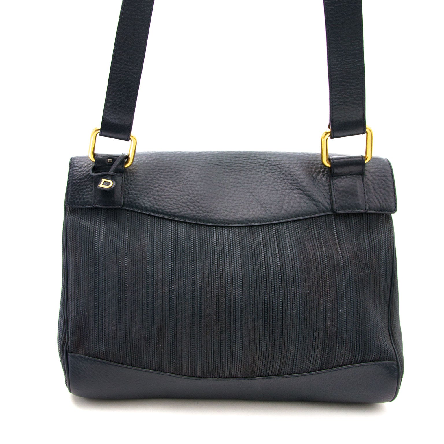 Buy safe and secure online at labellov.com for the best price delvaux toile de cuir blue messenger bag