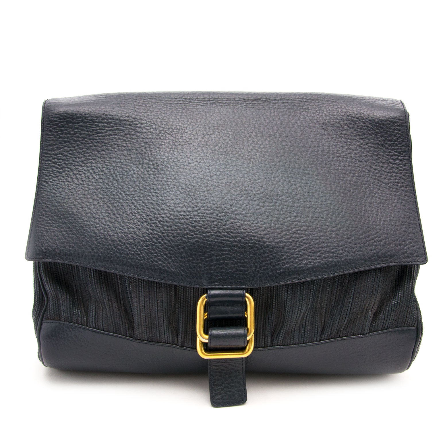 Koop veilig online bij labellov.com delvaux toile de cuir donkerblauwe schoudertas