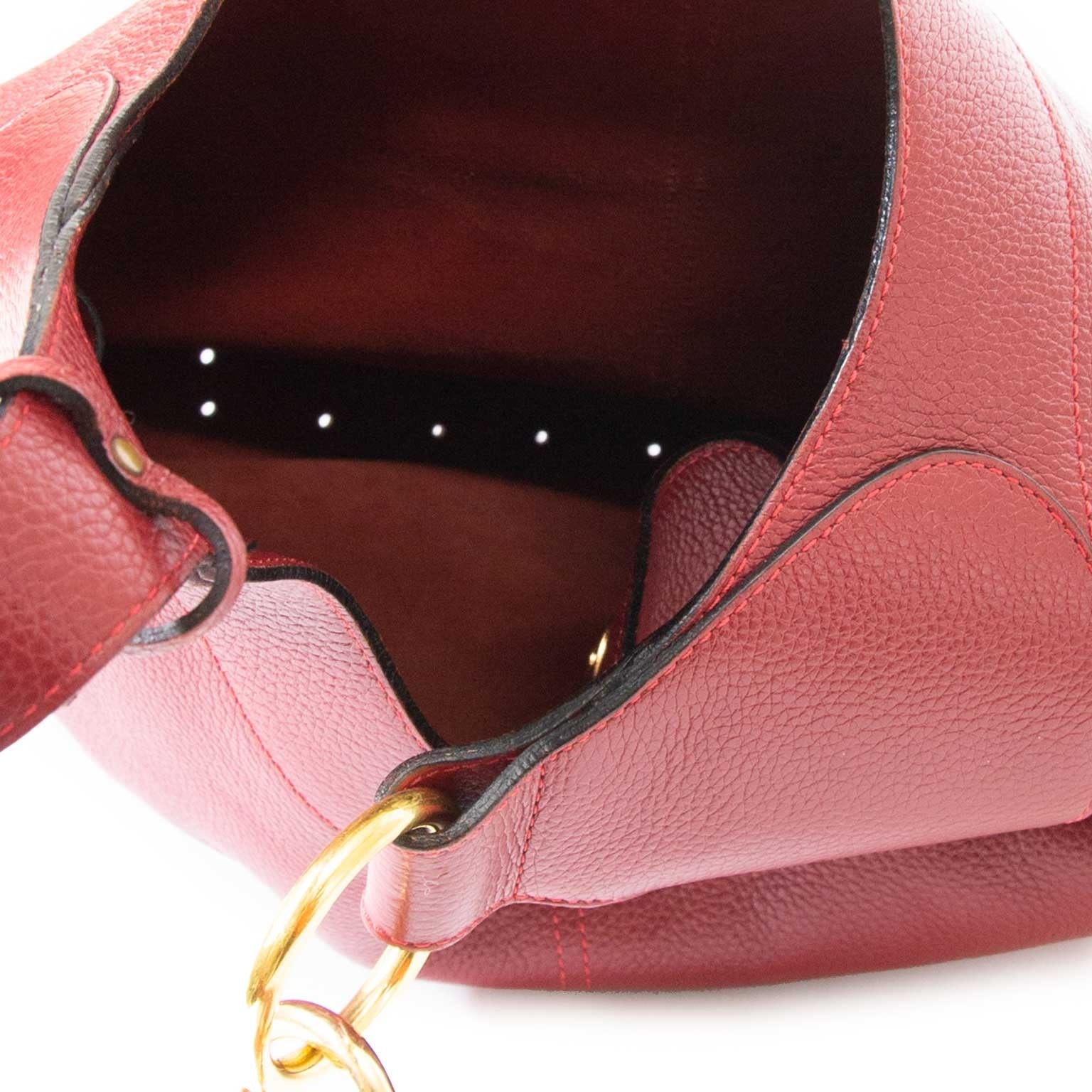 Delvaux Red Satan Shoulder Bag