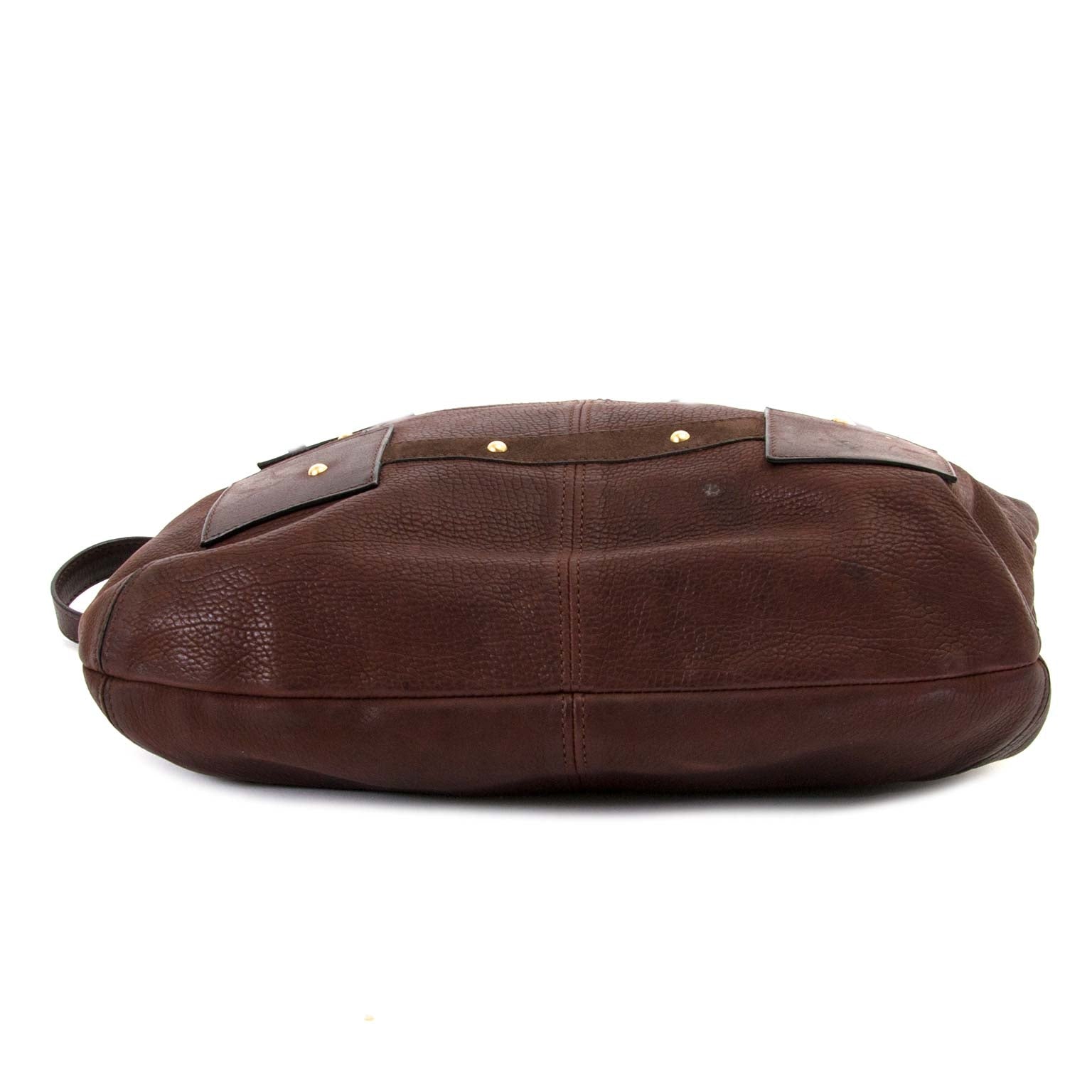 Delvaux Brown Leather Emile Patchwork Bag