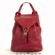 Delvaux Red Backpack now for sale at labellov vintage fashion webshop belgium