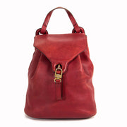 Delvaux Red Backpack now for sale at labellov vintage fashion webshop belgium