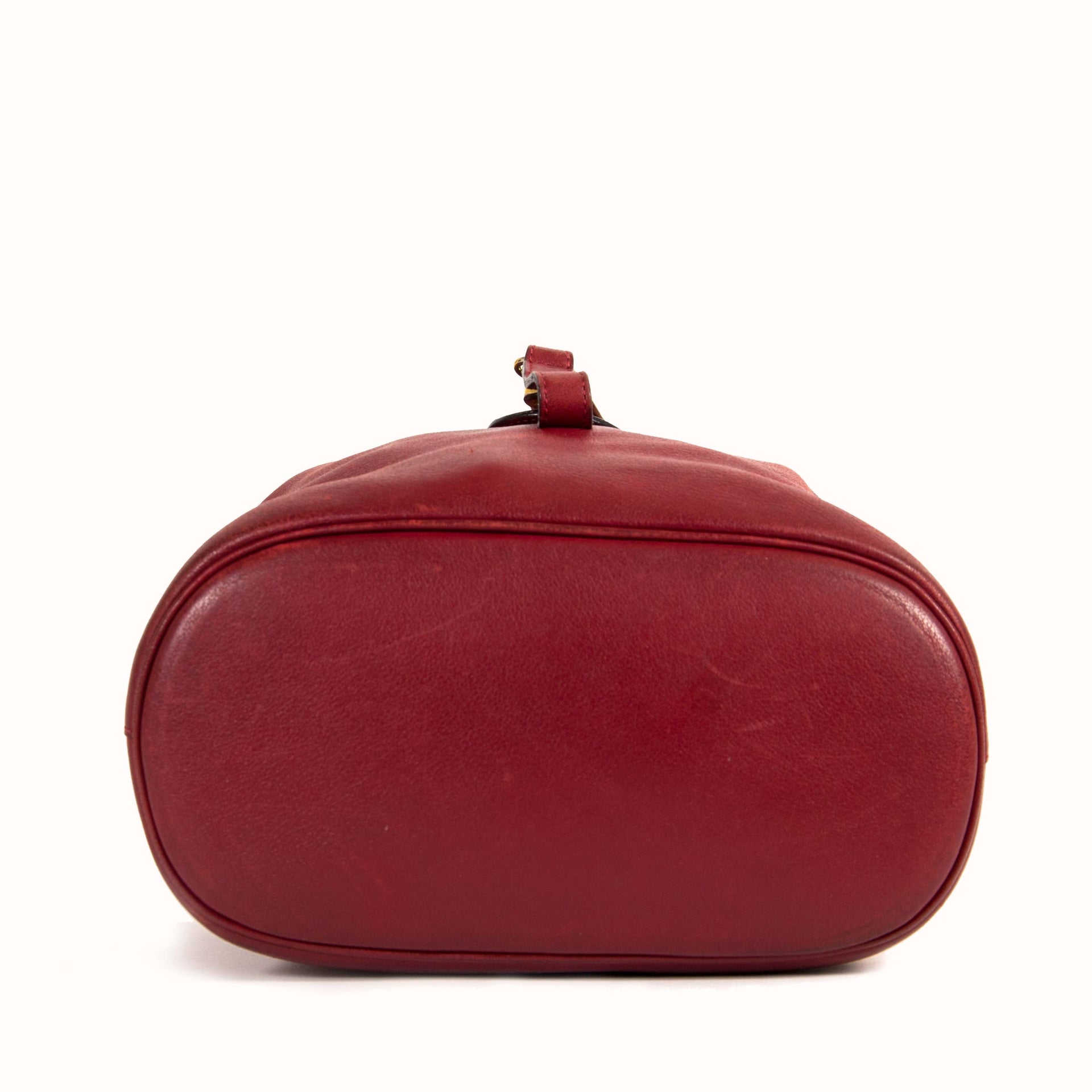 Delvaux Red Backpack now for sale at labellov vintage fashion webshop belgium