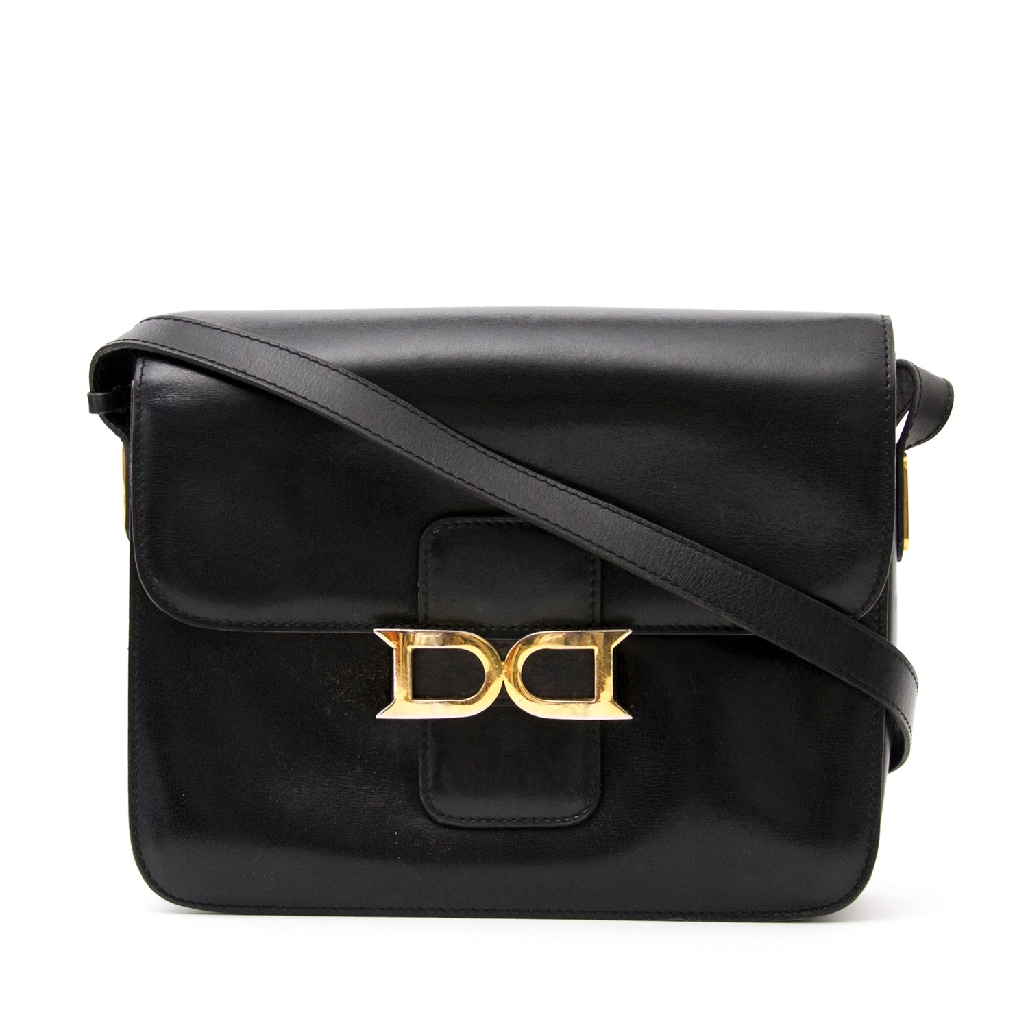 secondhand luxury bag Delvaux Black Bourgogne Shoulder Bag