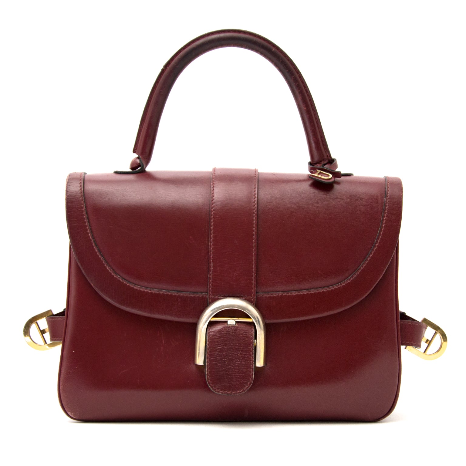 shop safe online your luxury bag Delvaux Bordeaux Top Handle Bag