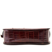 Delvaux Vintage Bordeaux Croco Leather Bag nu online bij labellov.com de tweedehands webshop