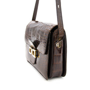 Acheter secur en ligne votre sac Delvaux Brown Croco Bourgogne pour le meilleur prix