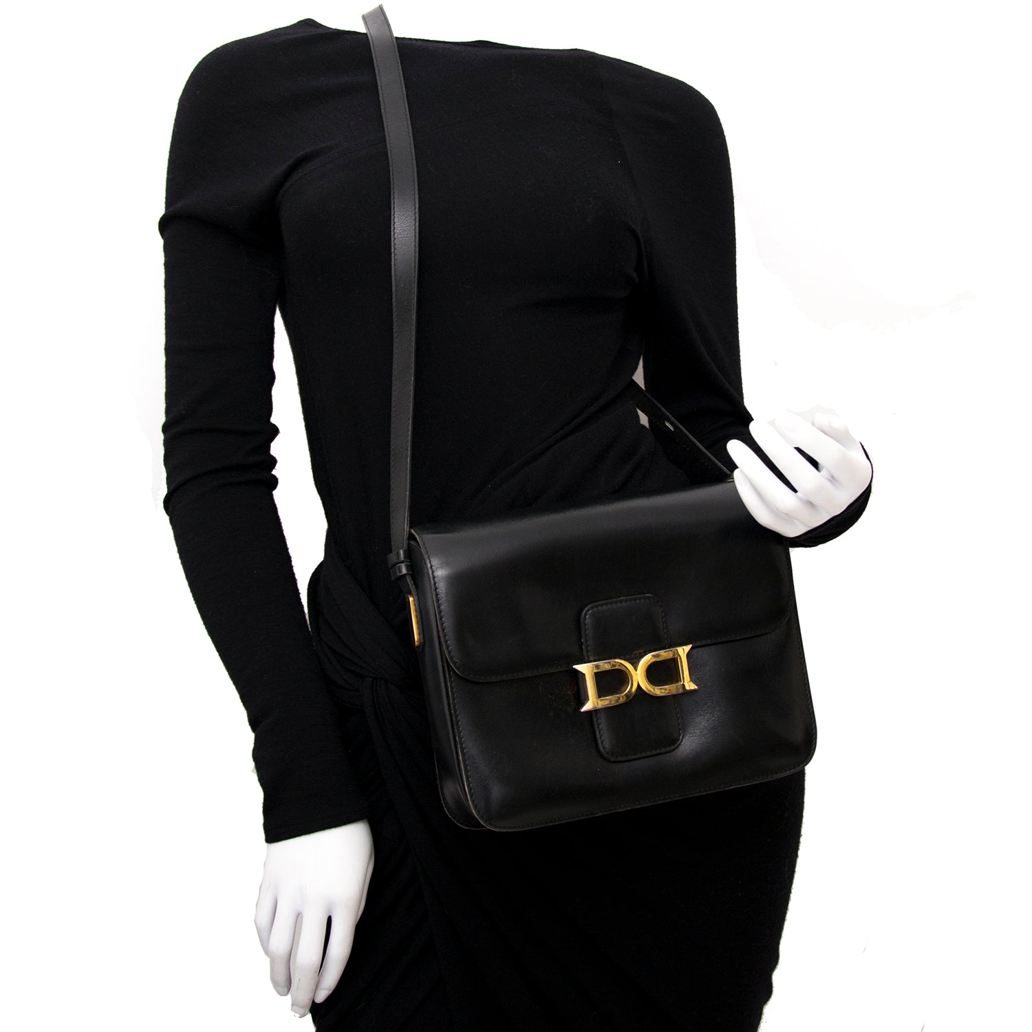 koop veilig online aan de beste prijs jou tweedehands Delvaux Black Bourgogne Shoulder Bag