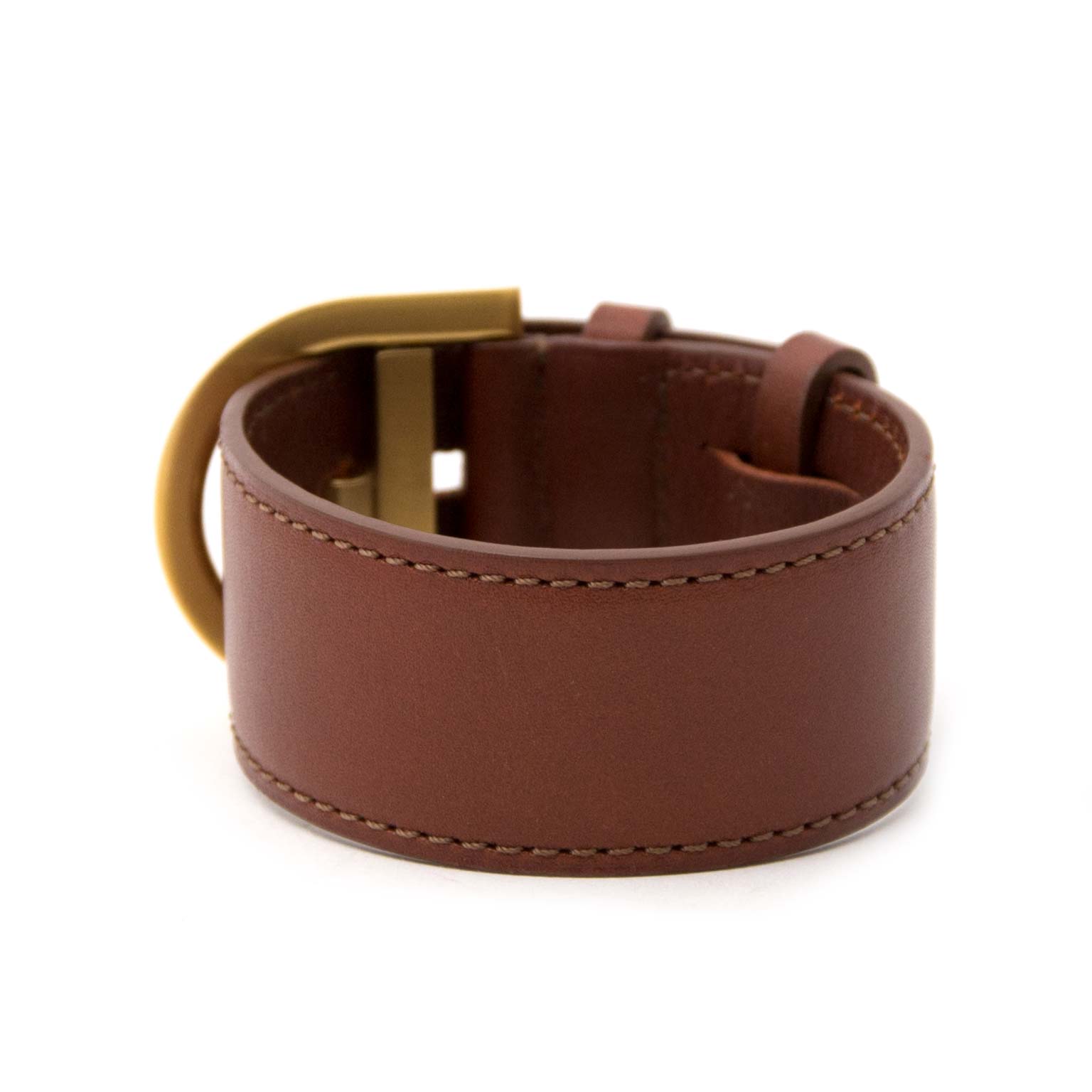 acheter en ligne pour le meilleur prix Delvaux Brown and Gold Brillant Bracelet