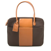 net als nieuw Delvaux Brown Airess Shoulder Bag Canvas + Toiletry case webshop en boetiek
