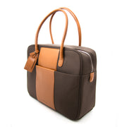 koop veilig onlina aan de beste prijs Delvaux Brown Airess Shoulder Bag Canvas + Toiletry case