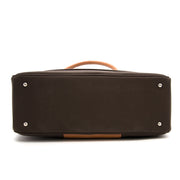 like new Delvaux Brown Airess Shoulder Bag Canvas + Toiletry case perfect condition