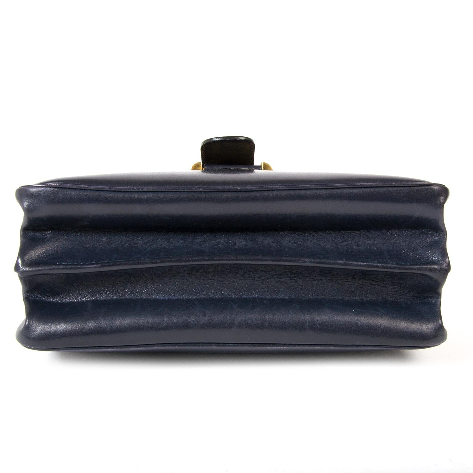 Delvaux Brillant Baudrier blue leather bag now for sale at labellov vintage fashion webshop belgium