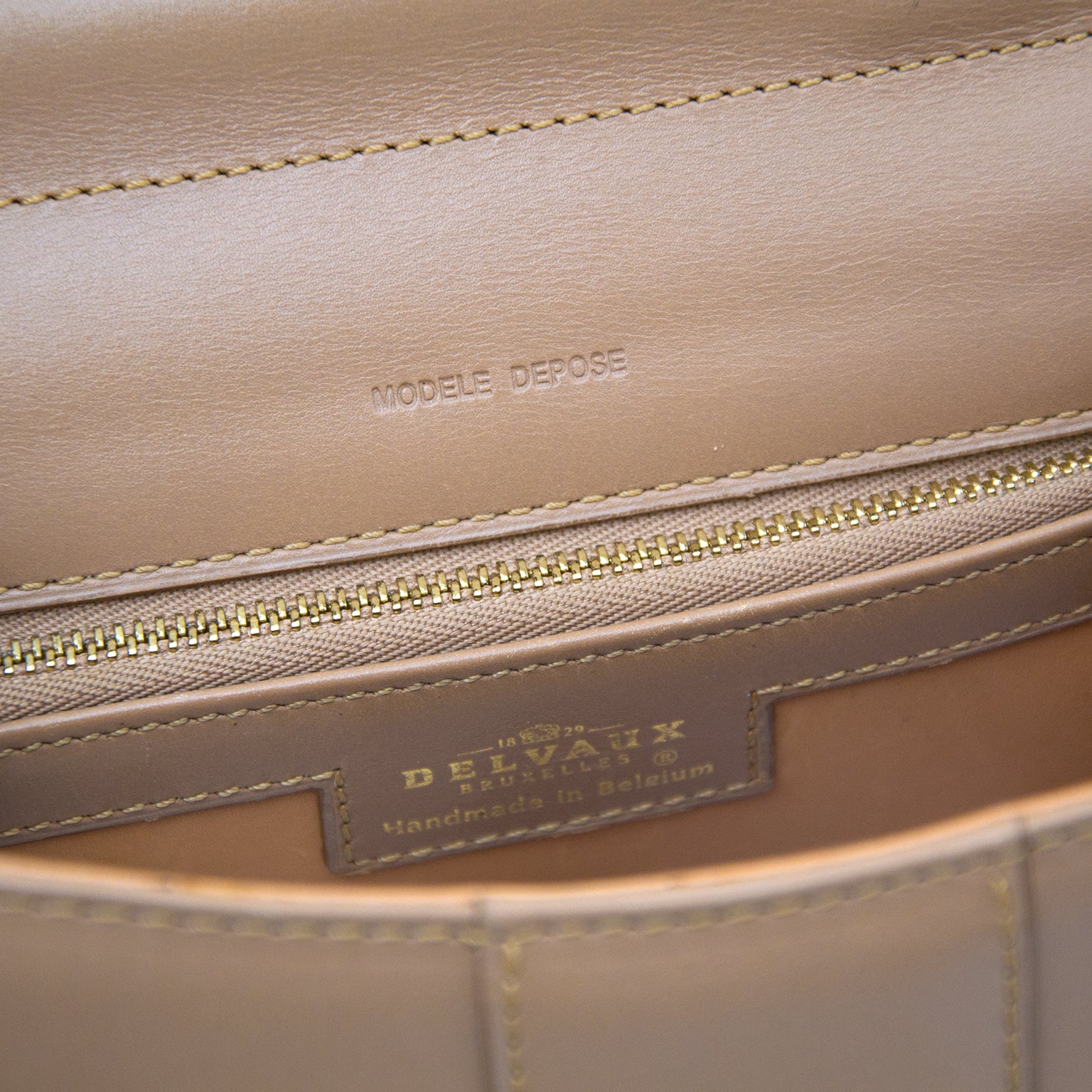 real real secondhand luxury Delvaux Sand Brillant PM + strap