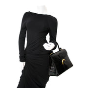 Acheter en ligne chez Labellov.com Delvaux Black Croco Brillant MM