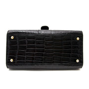Shop safe online aan de beste prijs Delvaux Black Croco Brillant MM