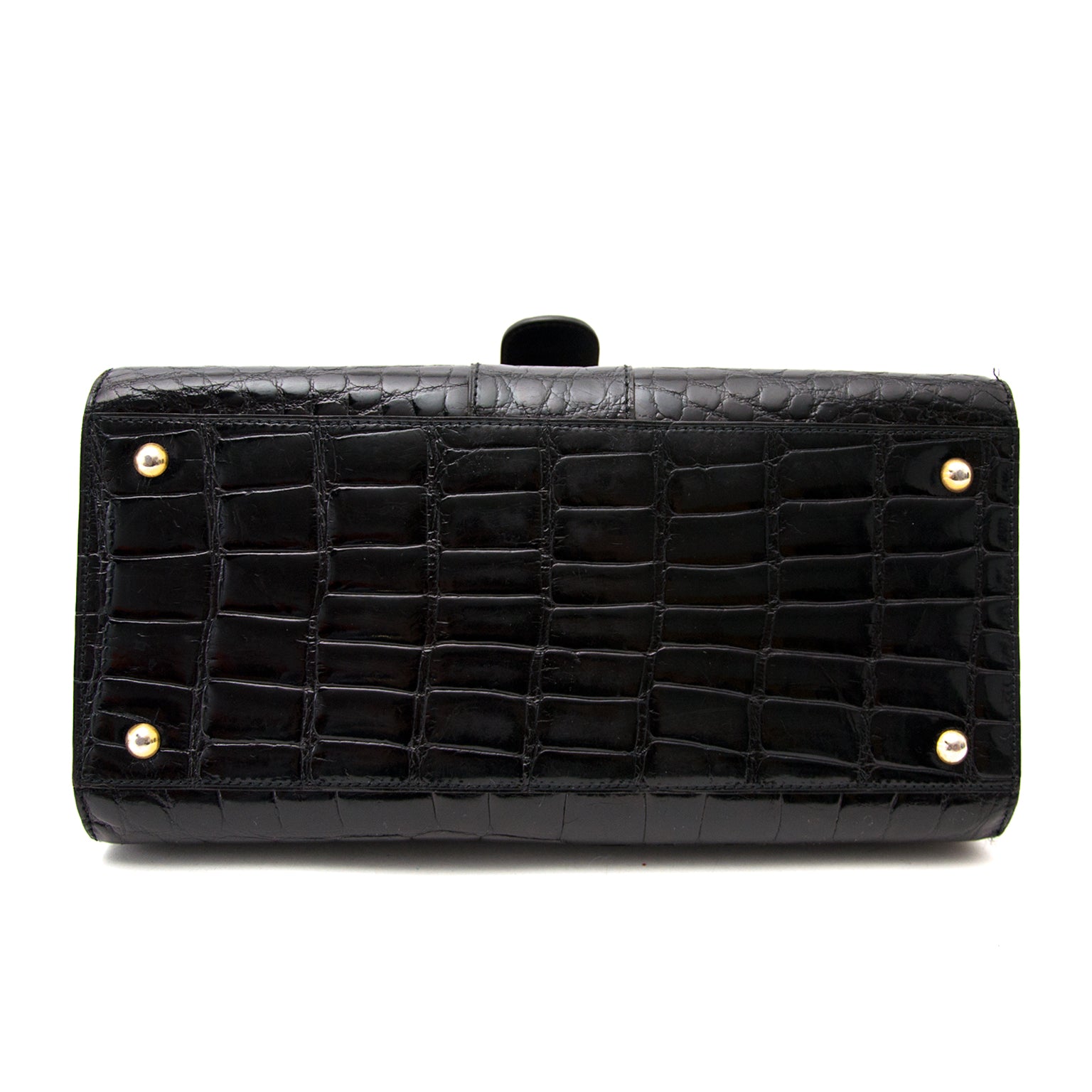 Shop safe online aan de beste prijs Delvaux Black Croco Brillant MM