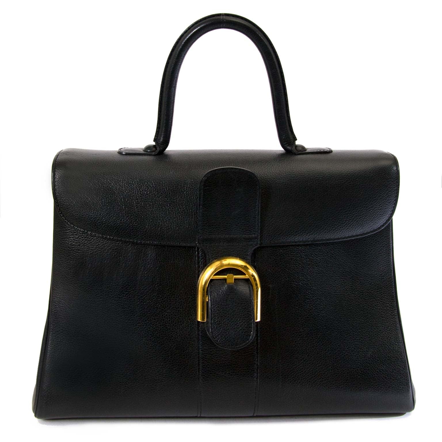 Delvaux Brillant GM Black Pebbled Leather