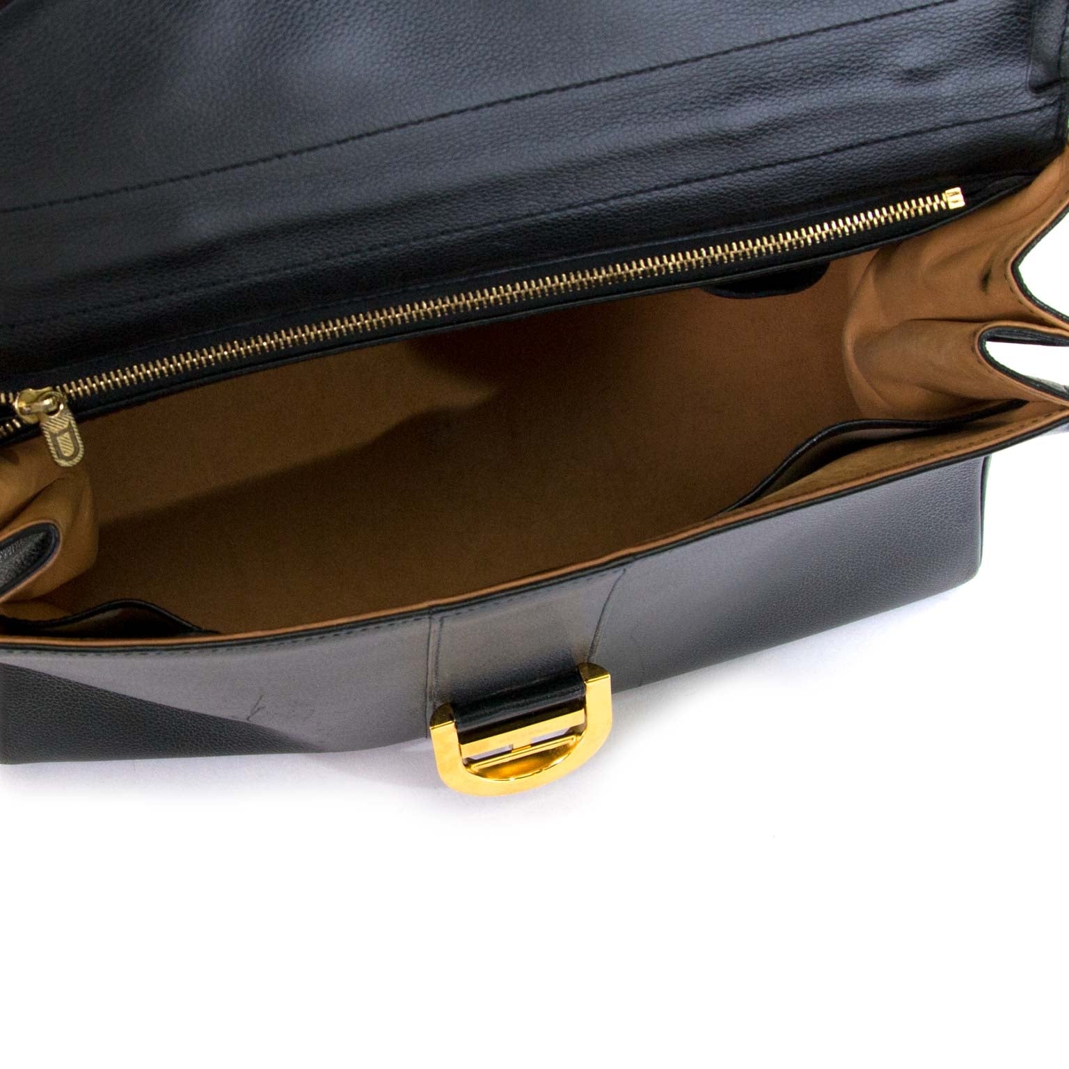 Delvaux Brillant GM Black Pebbled Leather for sale at Labellov