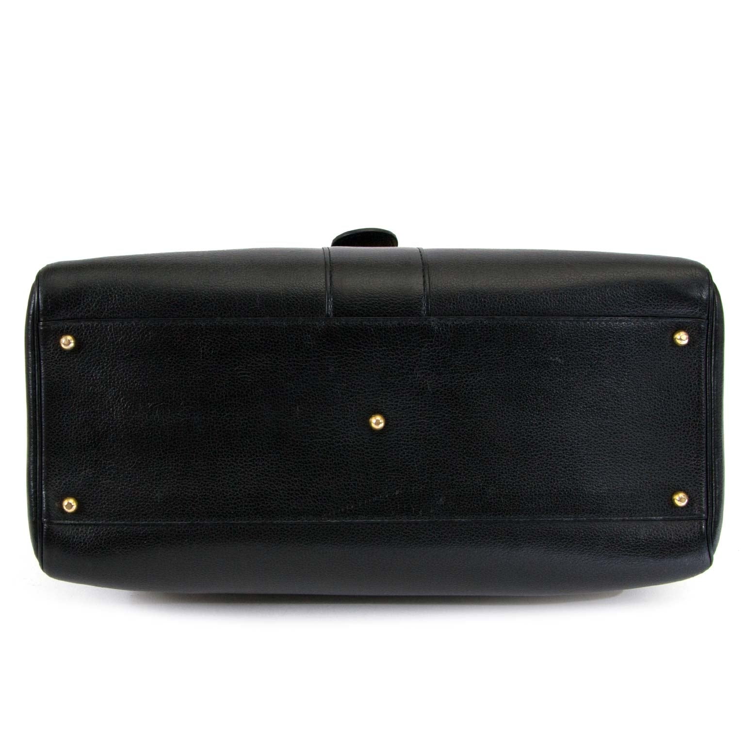 Delvaux Brillant GM Black Pebbled Leather