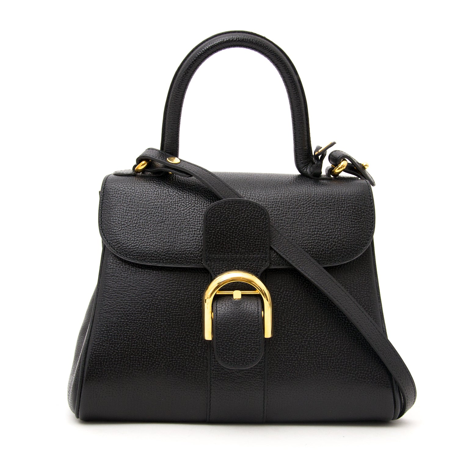 koop veilig online aan de beste prijs Delvaux Black Brillant PM + Strap