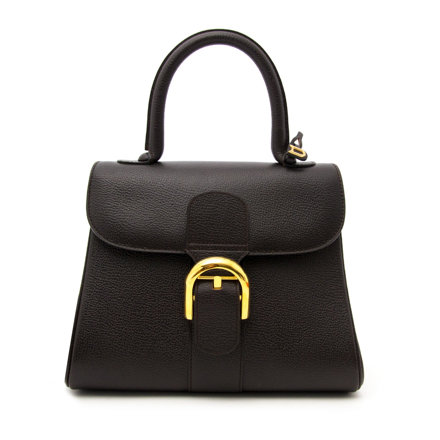 koop veilig online aan de beste prijs tweedehands Delvaux Dark Brown Brillant PM