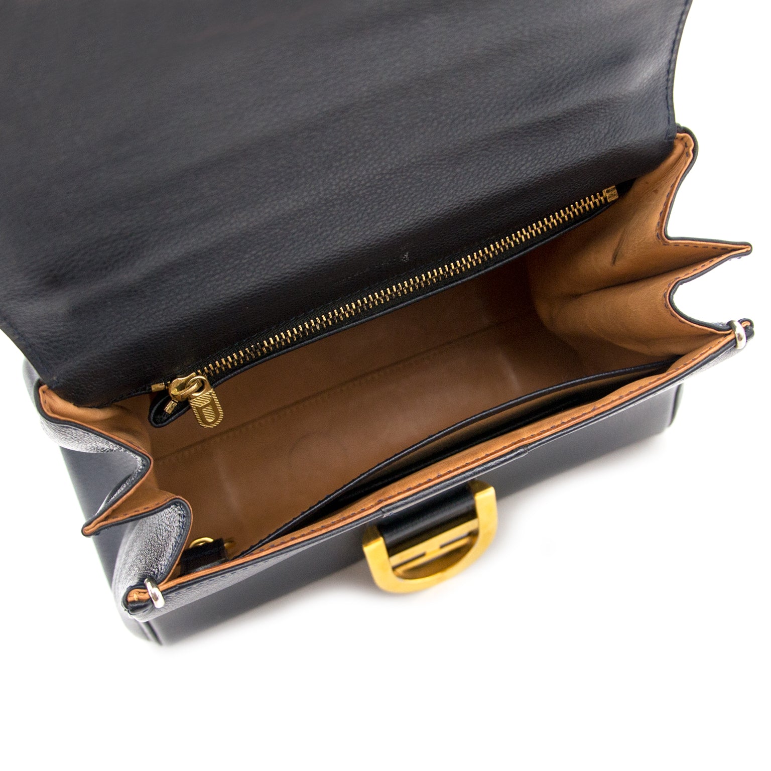 koop veilig online aan de beste prijs tweedehands Delvaux Dark Blue Brillant PM