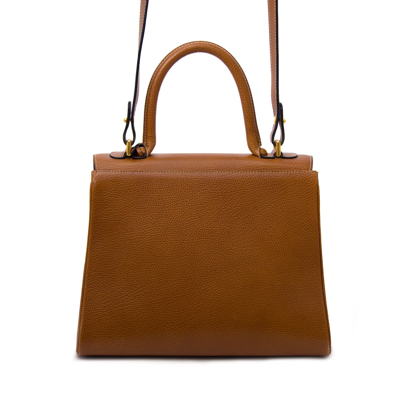 real real as new Delvaux Brillant MM Cognac GHW + Strap worldwide shipping