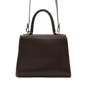 2de hands aan de beste prijs Delvaux Brillant Dark Brown MM GHW + Strap