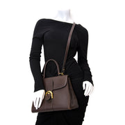 shop online at the best price your designer luxury Delvaux Brillant Dark Brown MM GHW + Strap