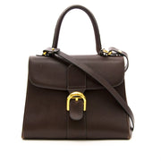 shop safe online at the best price Delvaux Brillant Dark Brown MM GHW + Strap