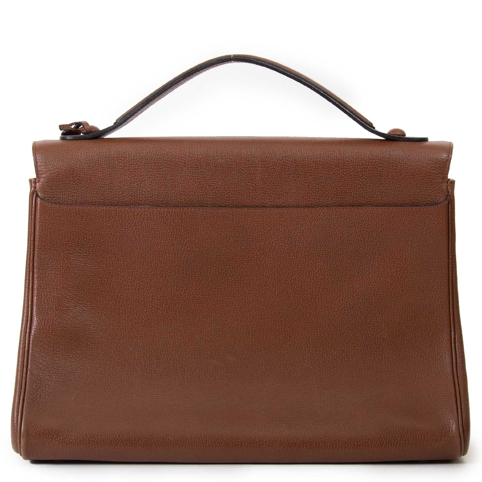 delvaux bruin brillant aktentas nu te koop bij labellov vintage mode webshop belgië