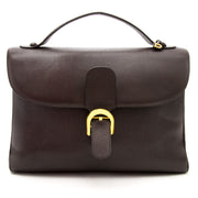 koop online aan de beste prijs Delvaux Brown Brillant Briefcase webshop antwerpen