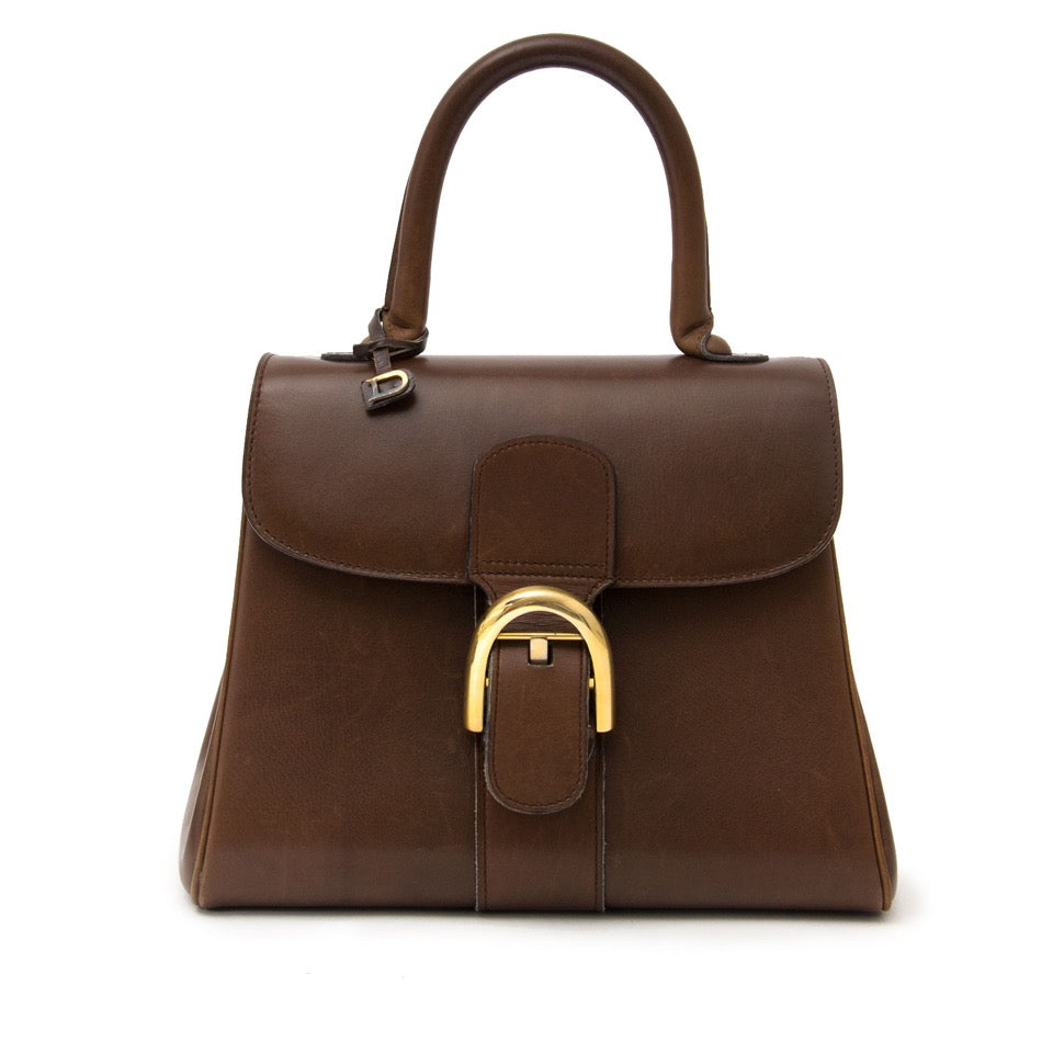 acheter en ligne seoconde main comme neuf Delvaux Brown Pm Brillant Bag site en ligne seconde main luxe marque