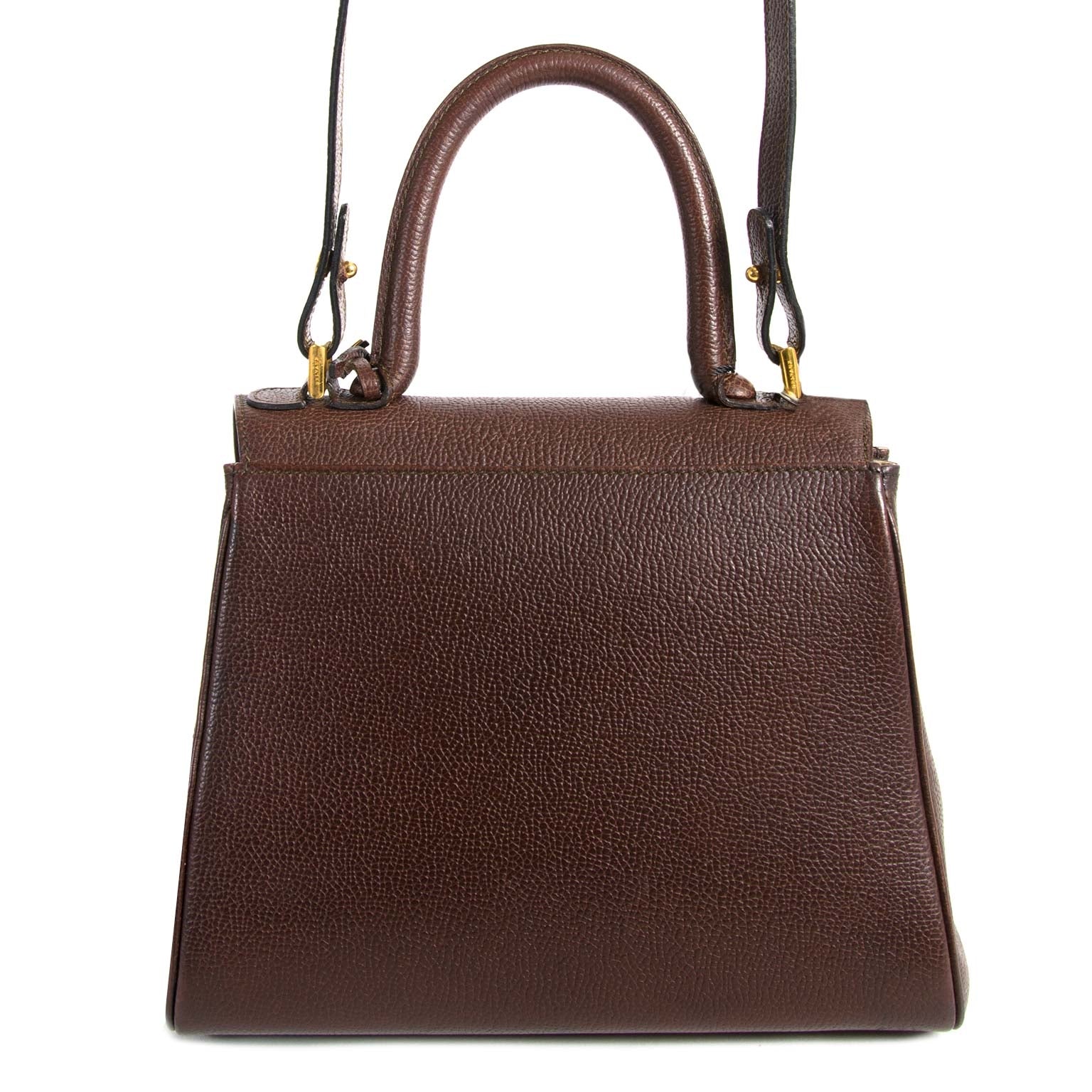 Delvaux Brillant Brown PM Bag now for sale at Labellov vintage fashion webshop belgium